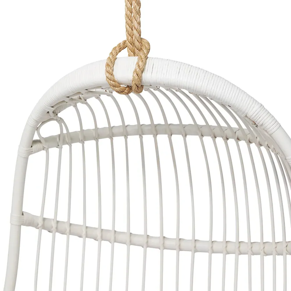 Sigma Coastal Beach Hanging Swing Chair - White, Rattan