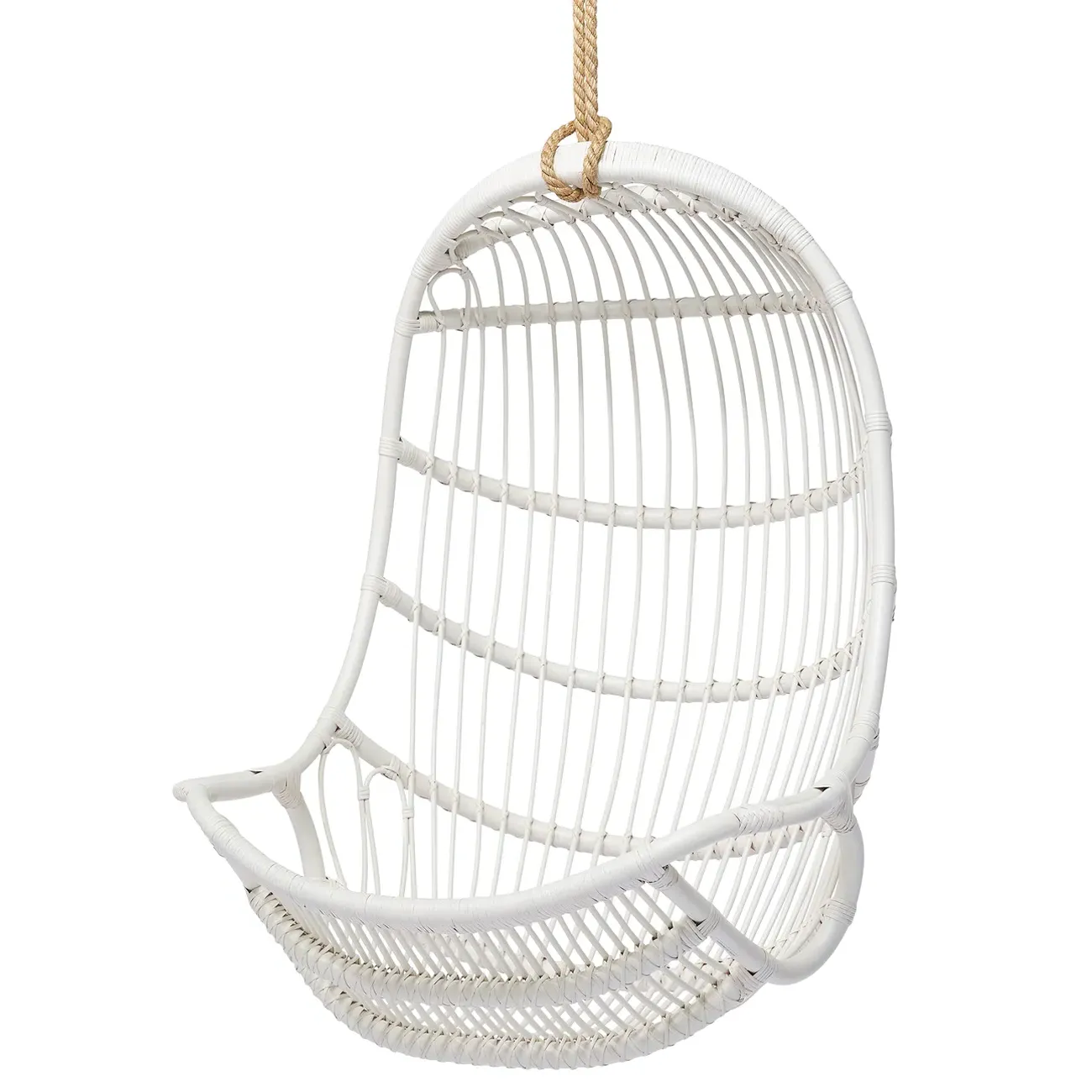 Sigma Coastal Beach Hanging Swing Chair - White, Rattan image