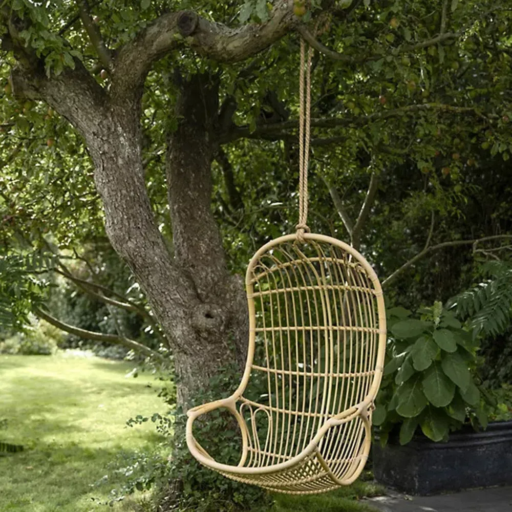 Sigma Hanging Swing Chair - Brown, Faux Rattan