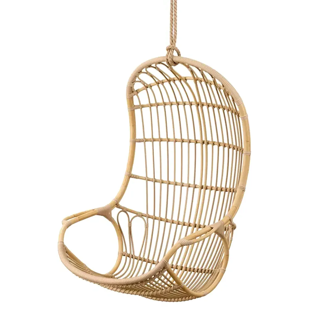 Sigma Hanging Swing Chair - Brown, Faux Rattan image
