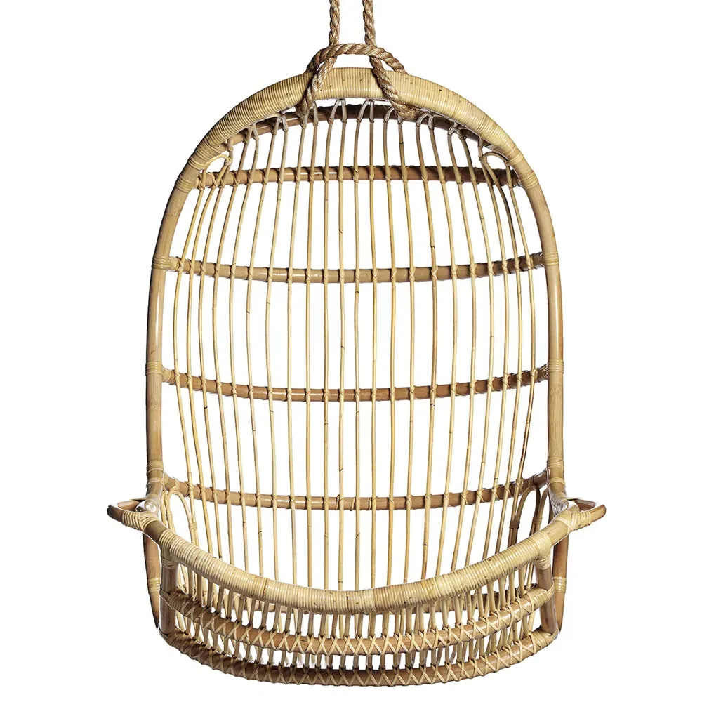Sigma Woven Rattan Hanging Swing Chair - Brown image