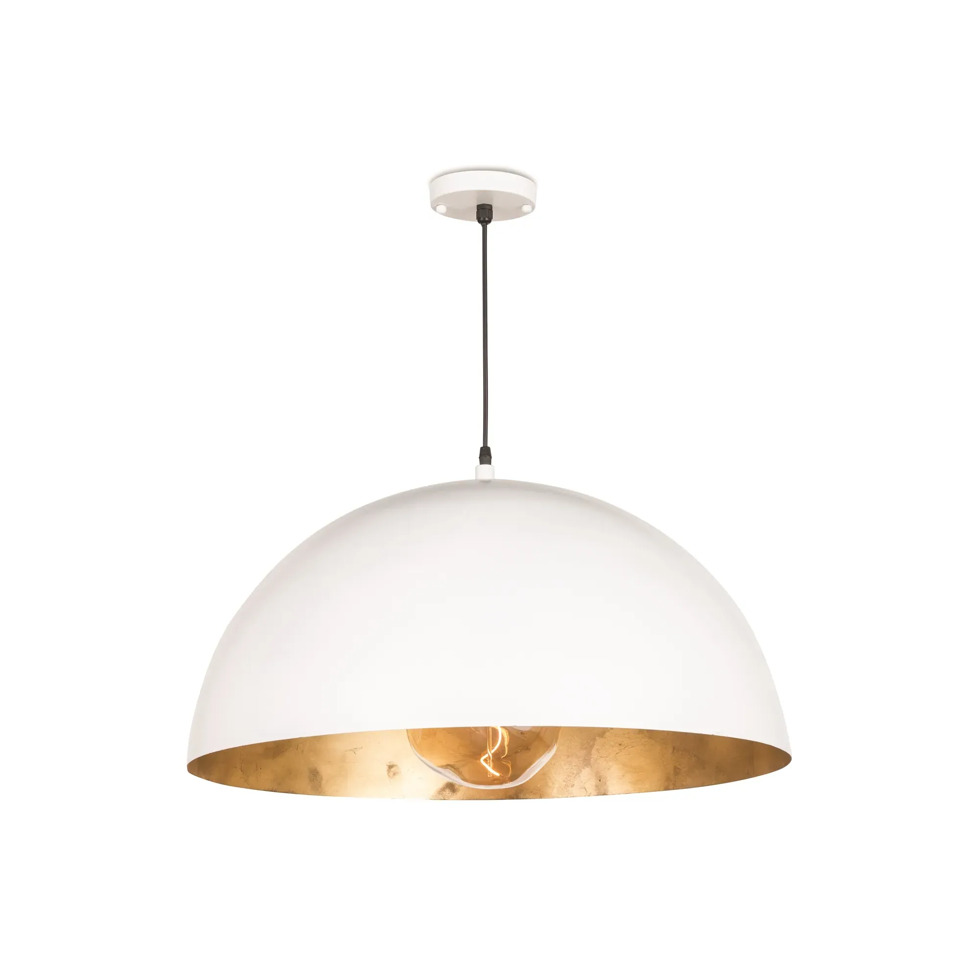 Sigmund Large Pendant Light - White, Steel