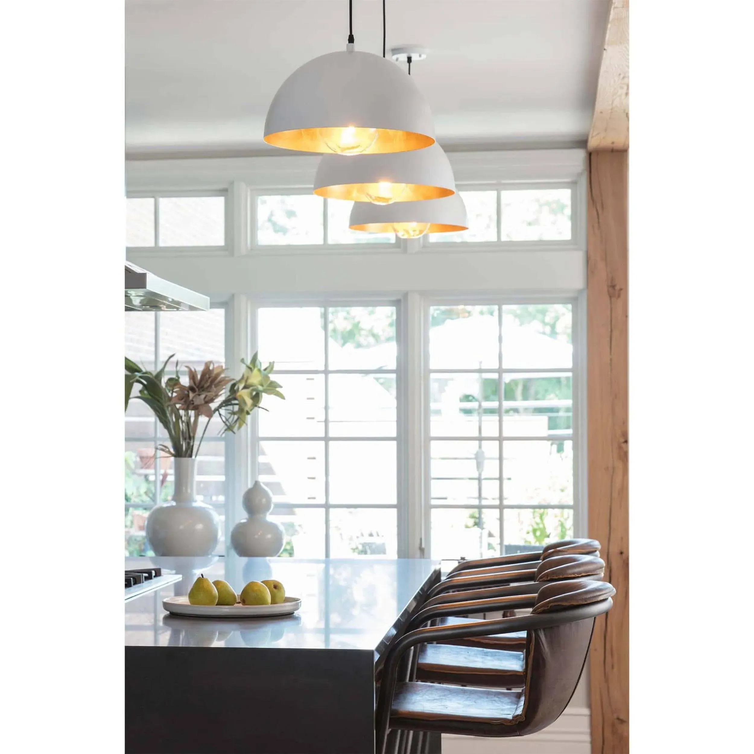 Sigmund Small Pendant Light - White, Steel