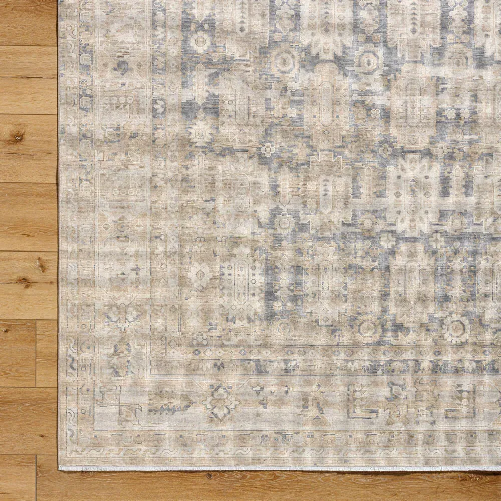 Sigrid Extra Large Tribal Patterned Rug - Beige, Wool