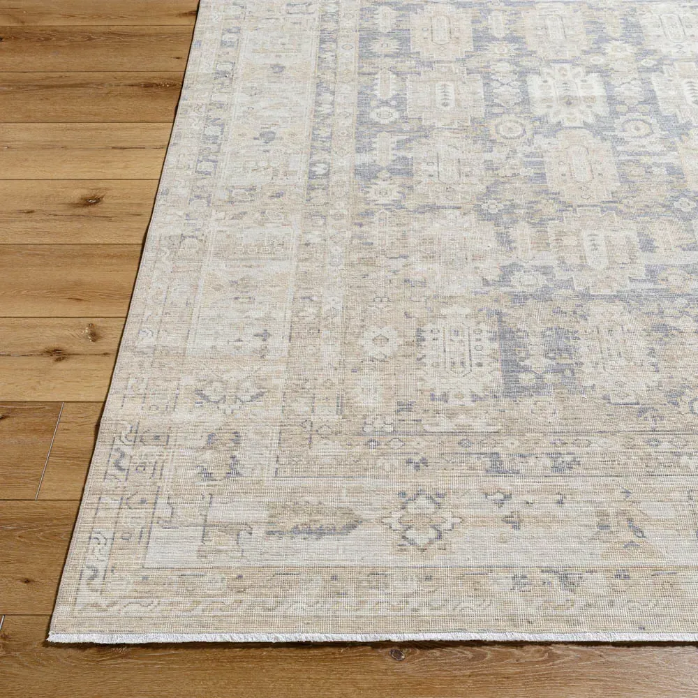 Sigrid Extra Large Tribal Patterned Rug - Beige, Wool