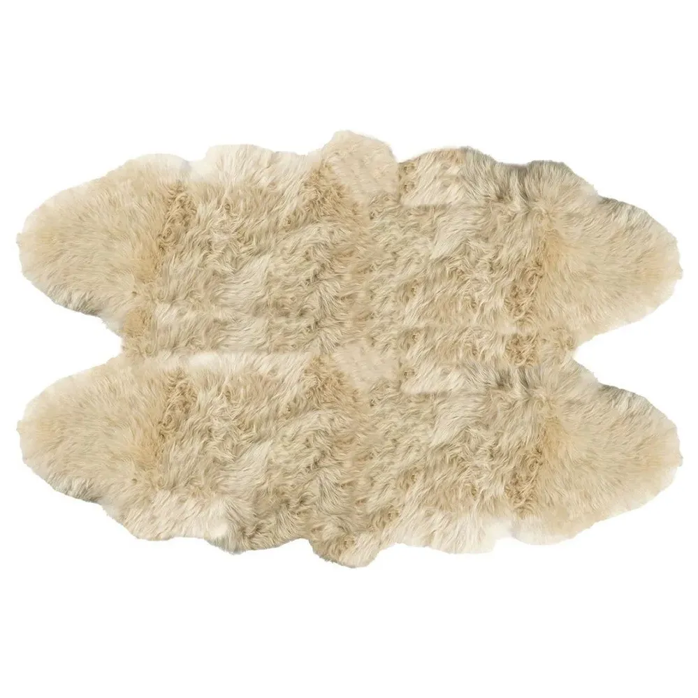 Silas 4 Pelt Sheepskin Rug - Cream, Long Wool image