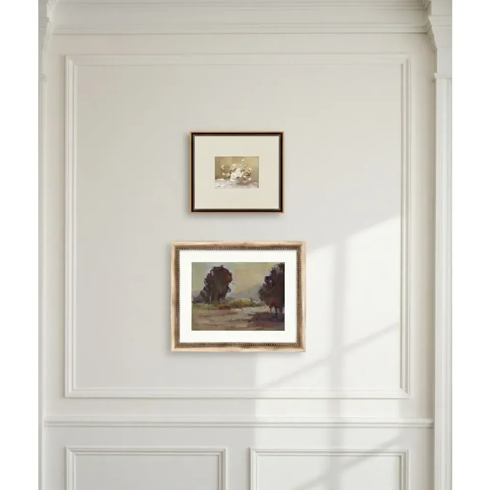 Silvan Floral Bouquet Framed Painting - Beige, Gold