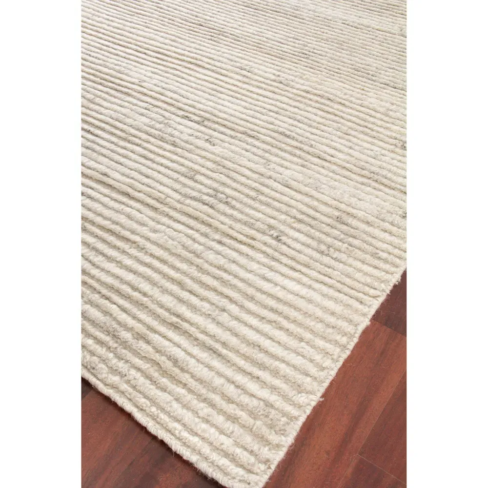 Simon 2'x3' Hand Knotted Rug - Beige, Wool