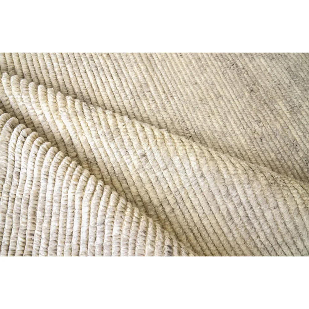 Simon 2'x3' Hand Knotted Rug - Beige, Wool