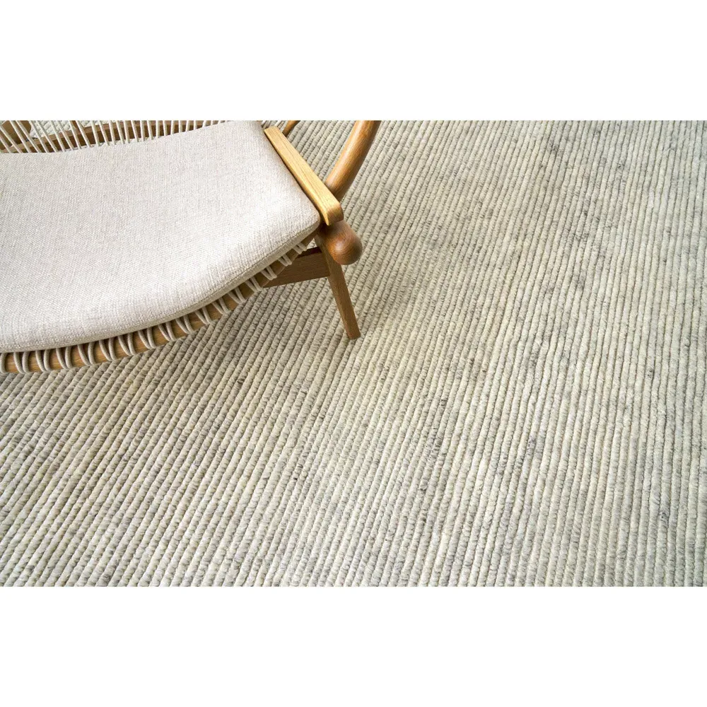 Simon 2'x3' Hand Knotted Rug - Beige, Wool