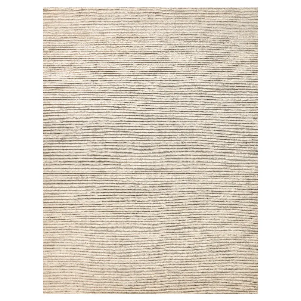 Simon 2'x3' Hand Knotted Rug - Beige, Wool