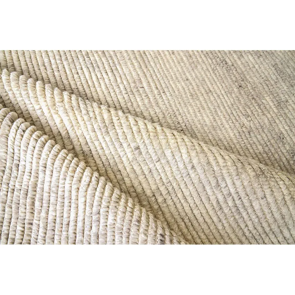 Simon 8'x10' Hand Knotted Rug - Beige, Wool