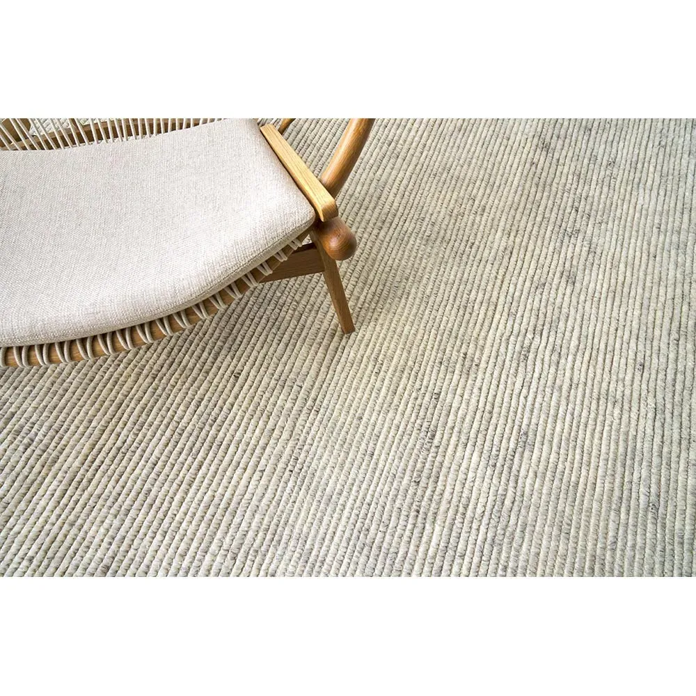 Simon 8'x10' Hand Knotted Rug - Beige, Wool