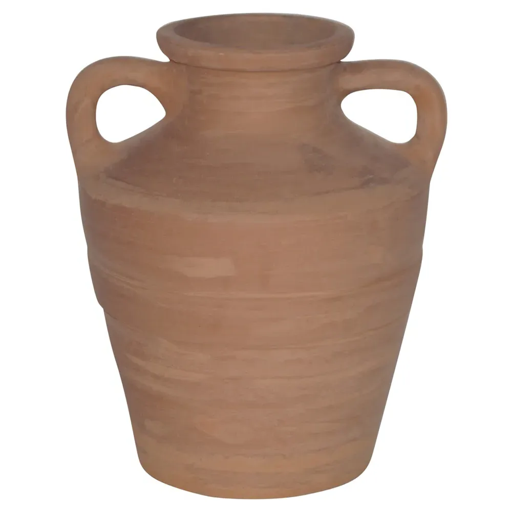 Simon Amphora Handled Decorative Table Vase - Brown, Terracotta