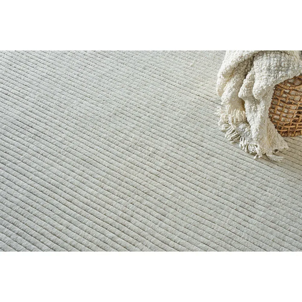 Simon Hand Knotted Rug - Off White, Wool