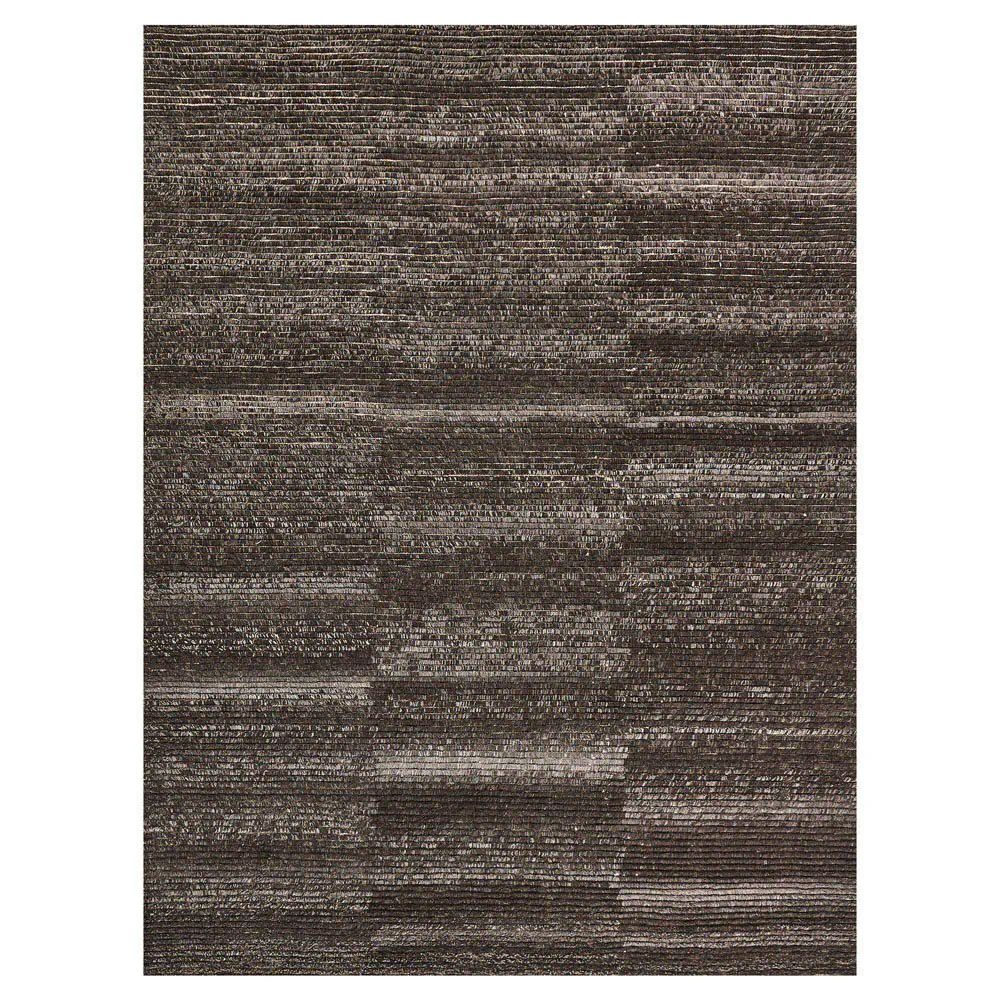 Simon Hand Knotted Rug Sample - Charcoal, Wool image