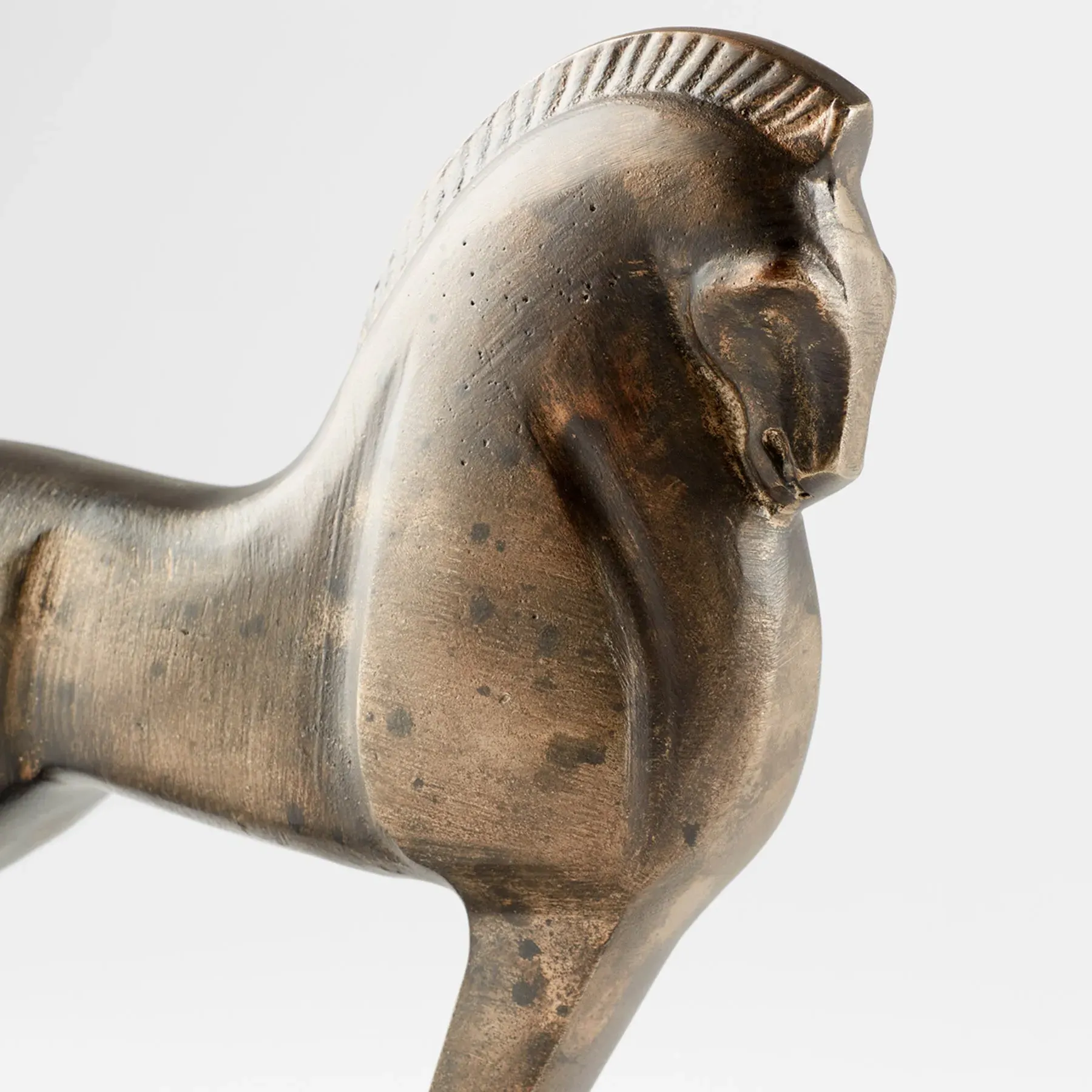 Simon Horse Statue - Antique Brass, Metal
