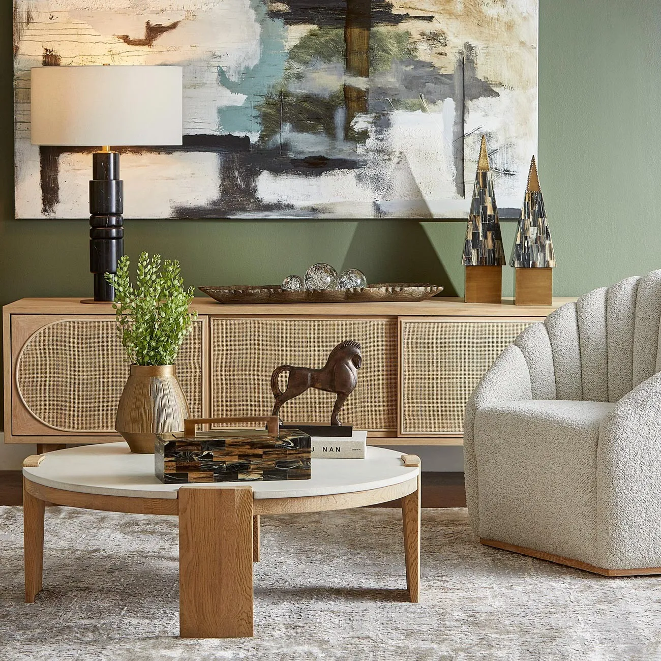 Simon Horse Statue - Antique Brass, Metal