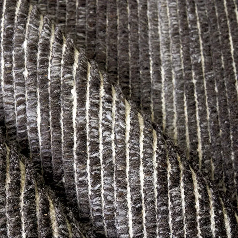 Simon Large Hand Knotted Rug - Charcoal, Wool