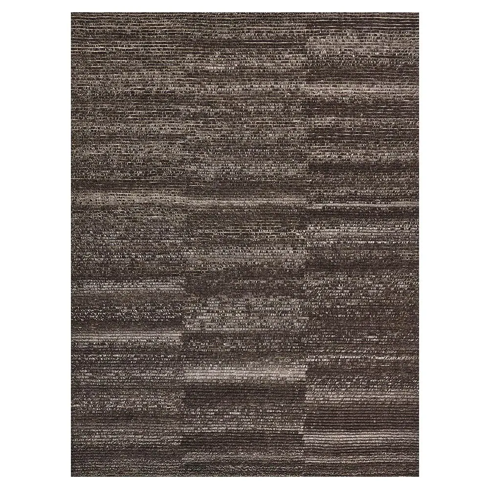Simon Large Hand Knotted Rug - Charcoal, Wool