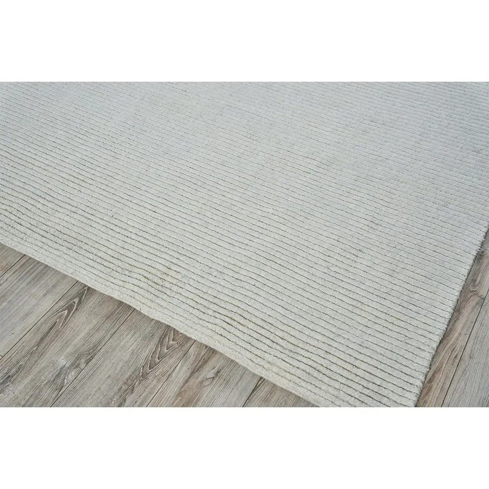 Simon Large Hand Knotted Rug - Off White, Wool