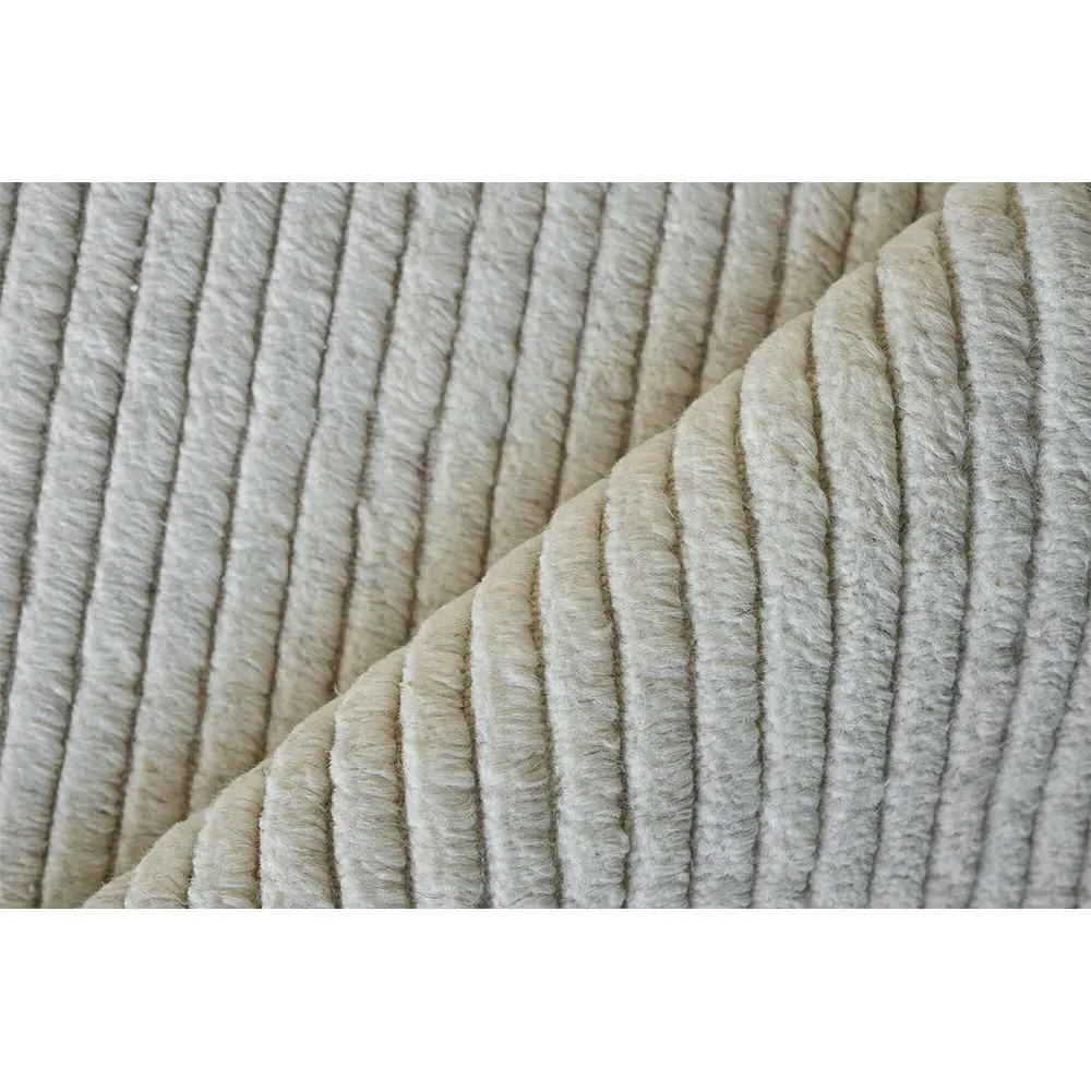 Simon Large Hand Knotted Rug - Off White, Wool