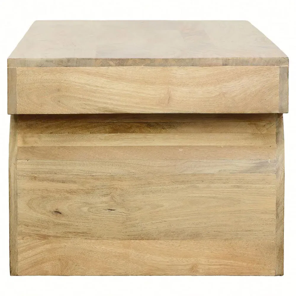 Simon Rectangular Coffee Table - Light Brown, Mango Wood