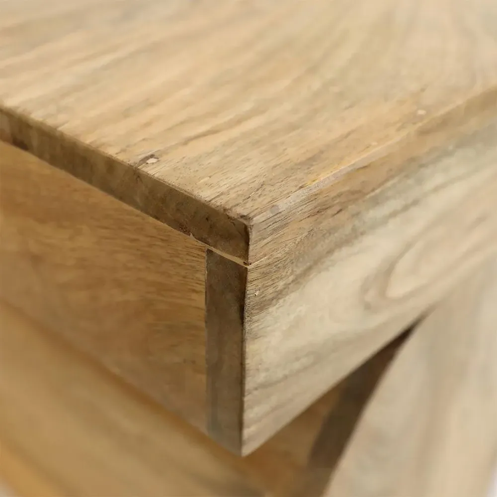 Simon Rectangular Coffee Table - Light Brown, Mango Wood