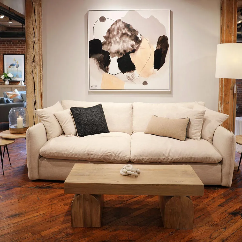 Simon Rectangular Coffee Table - Light Brown, Mango Wood