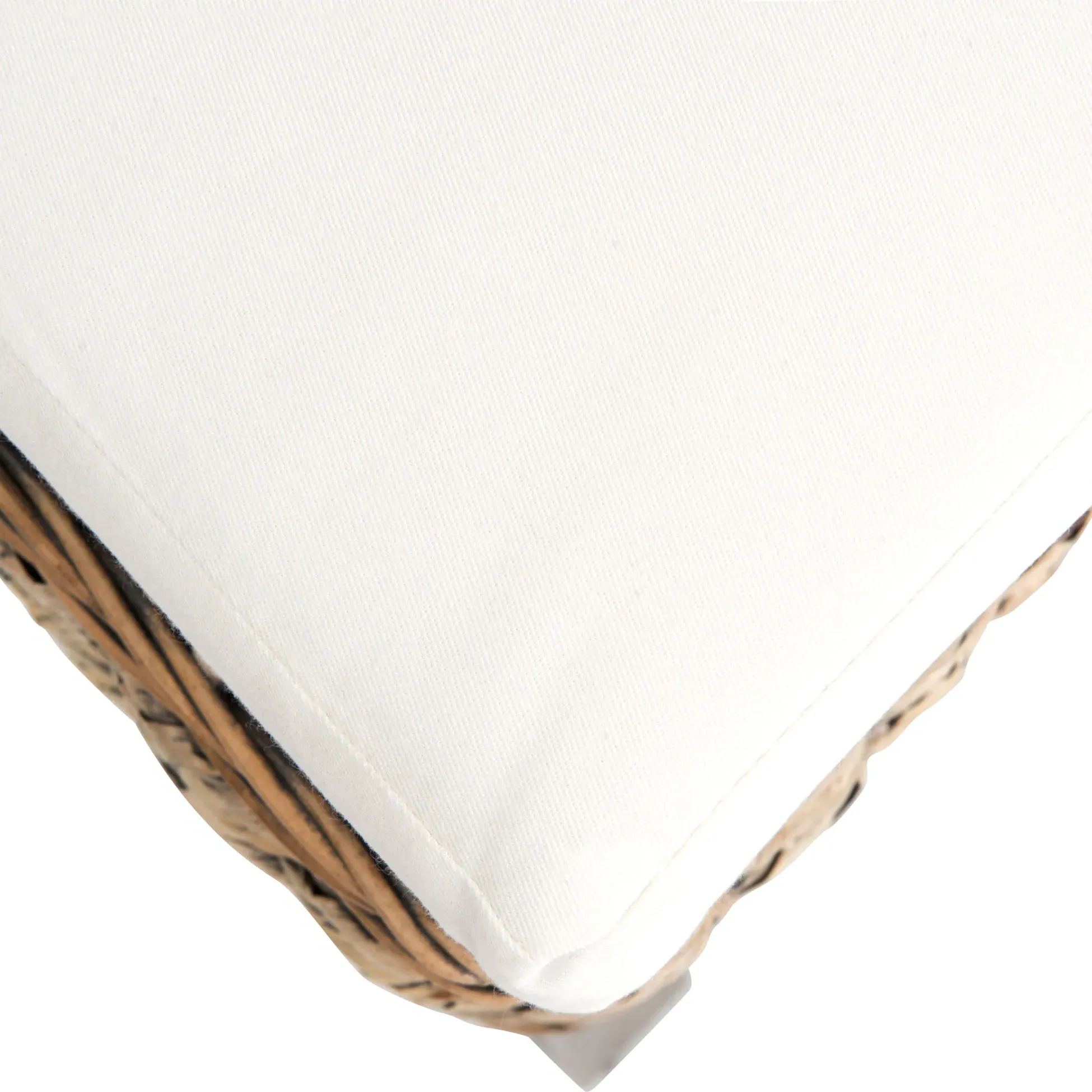 Sisson Woven Banana Leaf Side Chair - Grey, Mahogany