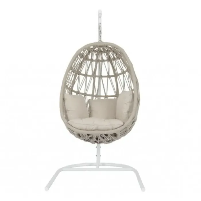 Sitti Hanging Egg Chair - Beige, Woven Rope