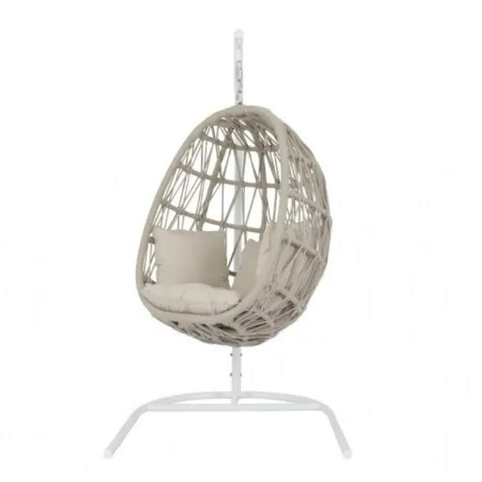 Sitti Hanging Egg Chair - Beige, Woven Rope image