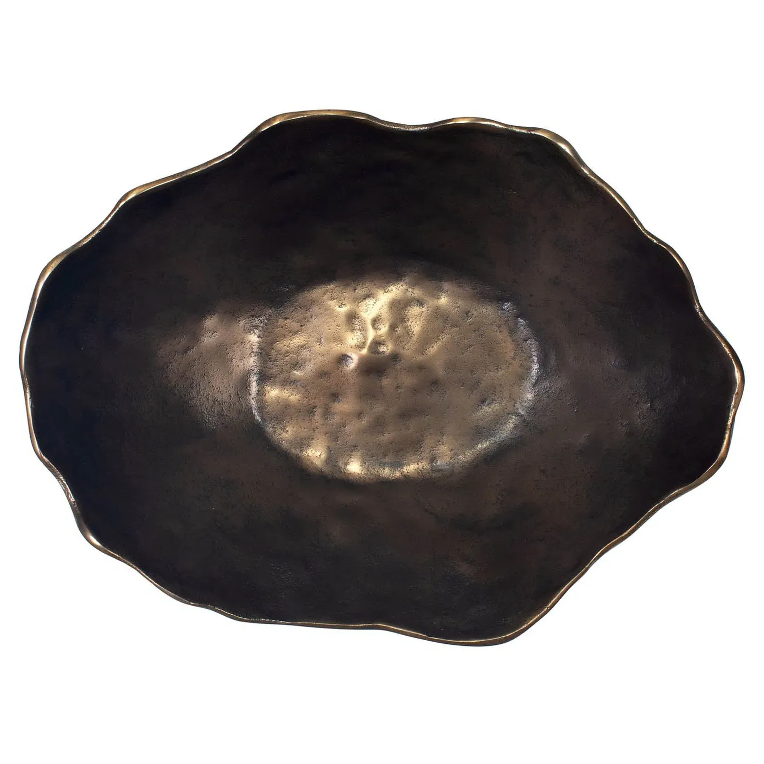 Skye Ruffled Decorative Bowl - Bronze, Aluminum