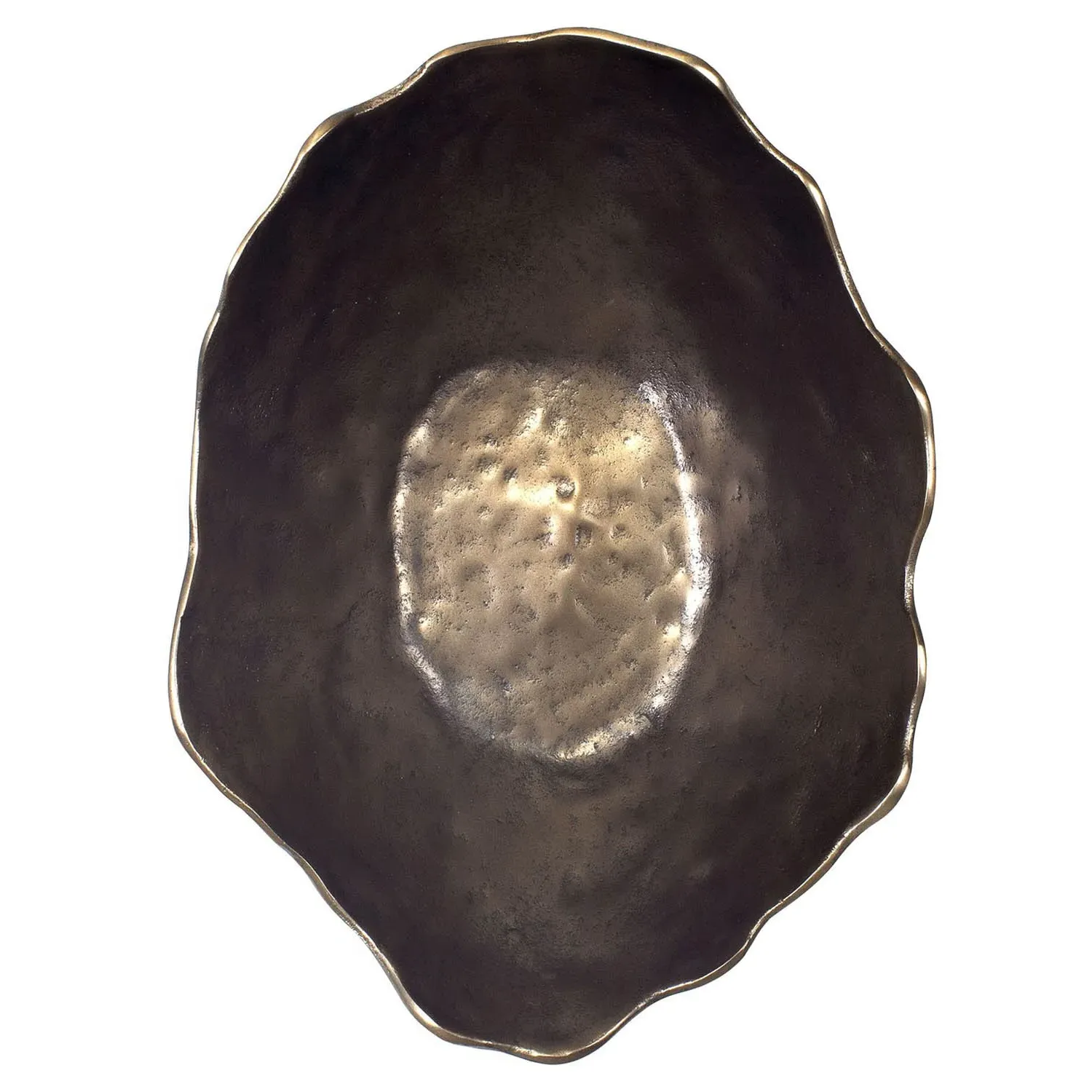 Skye Ruffled Decorative Bowl - Bronze, Aluminum