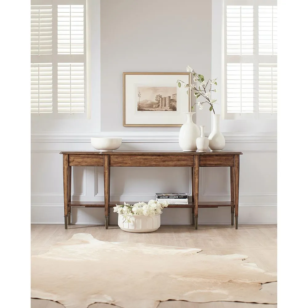 Skylar 2 Drawer Rectangular Console Table - Brown, Acacia
