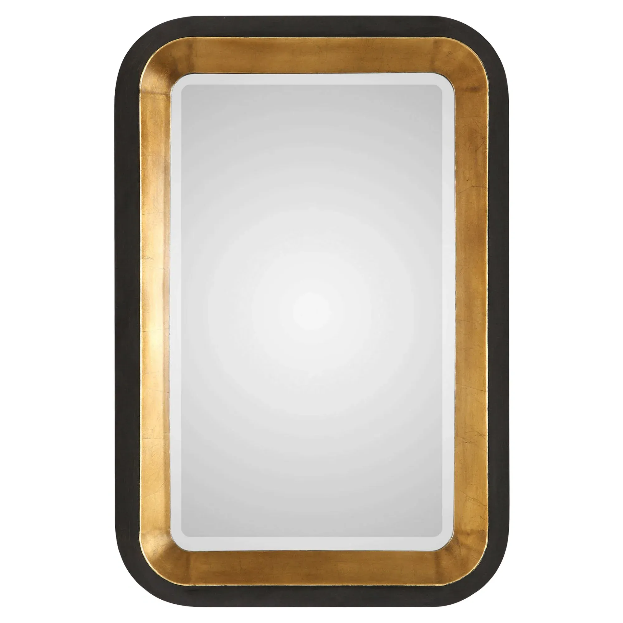 Skylar Beveled Wall Mirror - Black, Iron