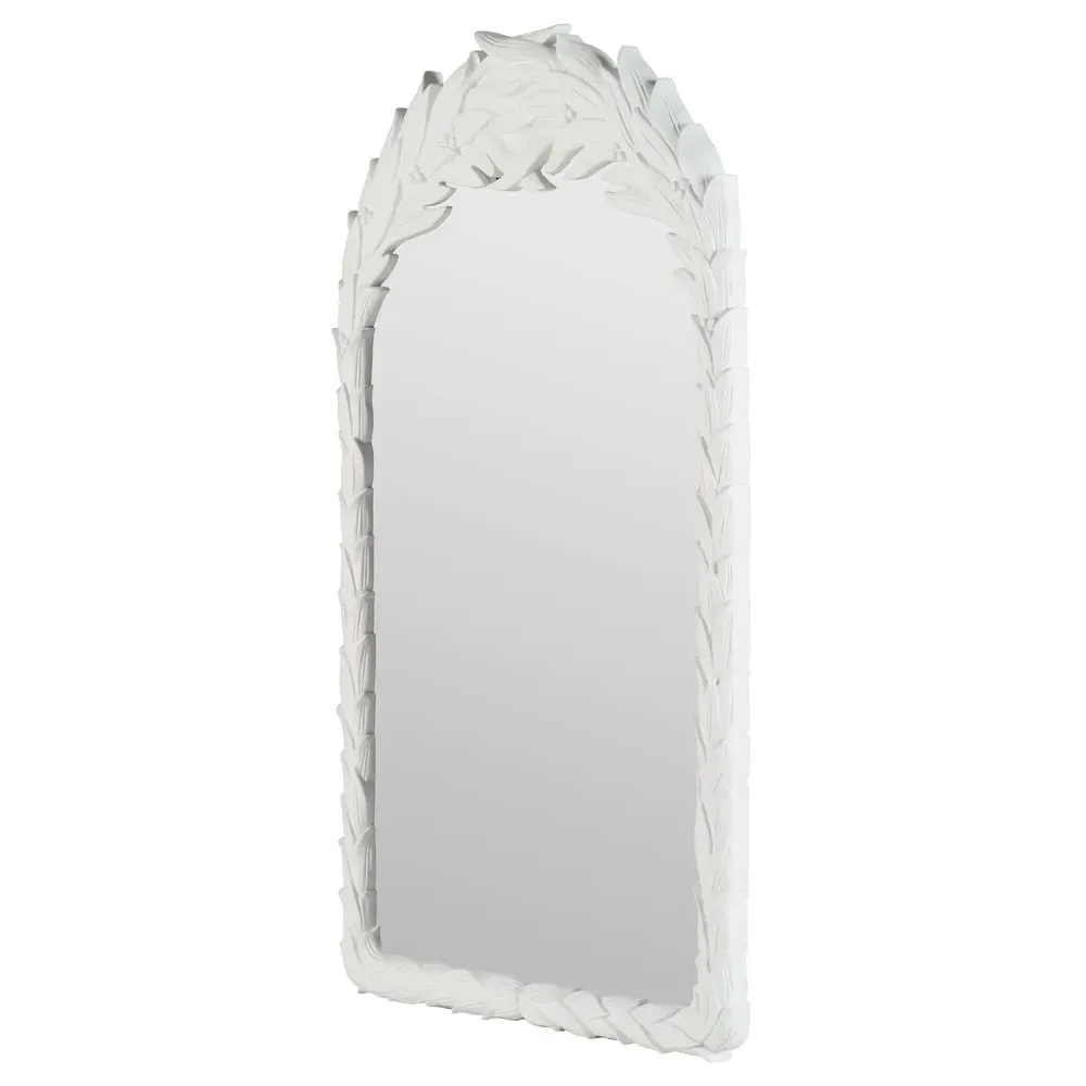 Skyler Arched Wall Mirror - White, Polyurethane