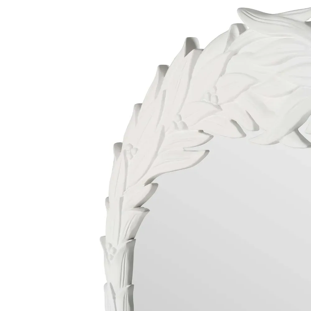 Skyler Arched Wall Mirror - White, Polyurethane