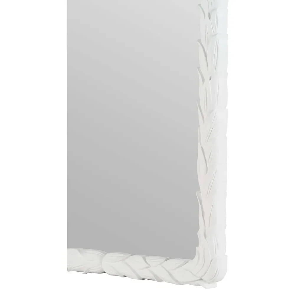 Skyler Arched Wall Mirror - White, Polyurethane