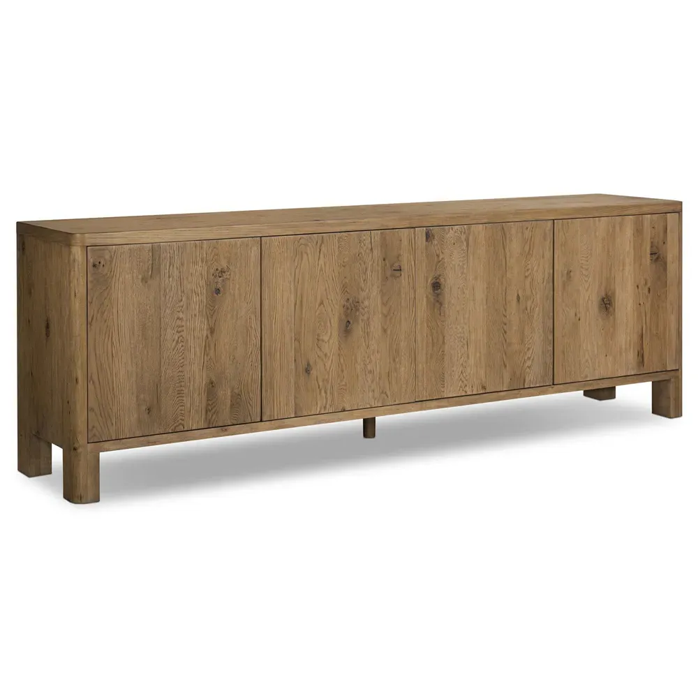 Slade 94" Media Cabinet - Brown, Oak