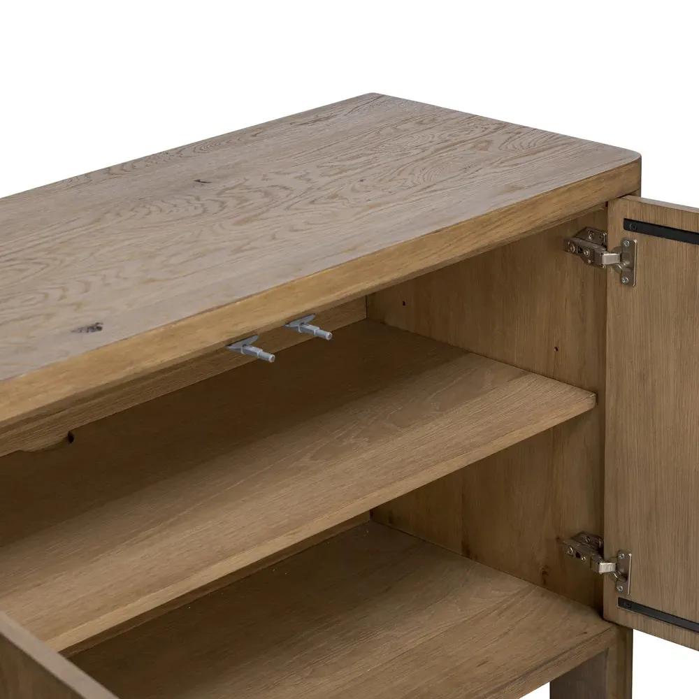 Slade 94" Media Cabinet - Brown, Oak