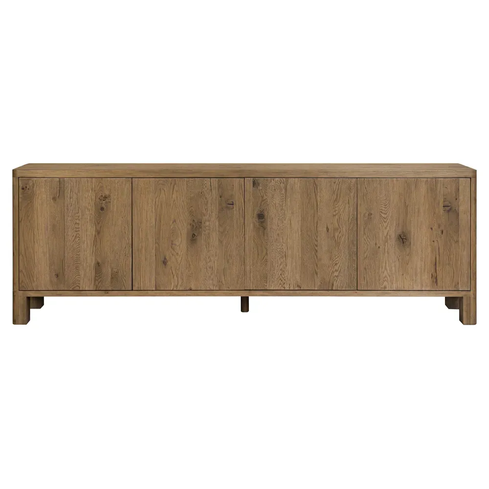 Slade 94" Media Cabinet - Brown, Oak image