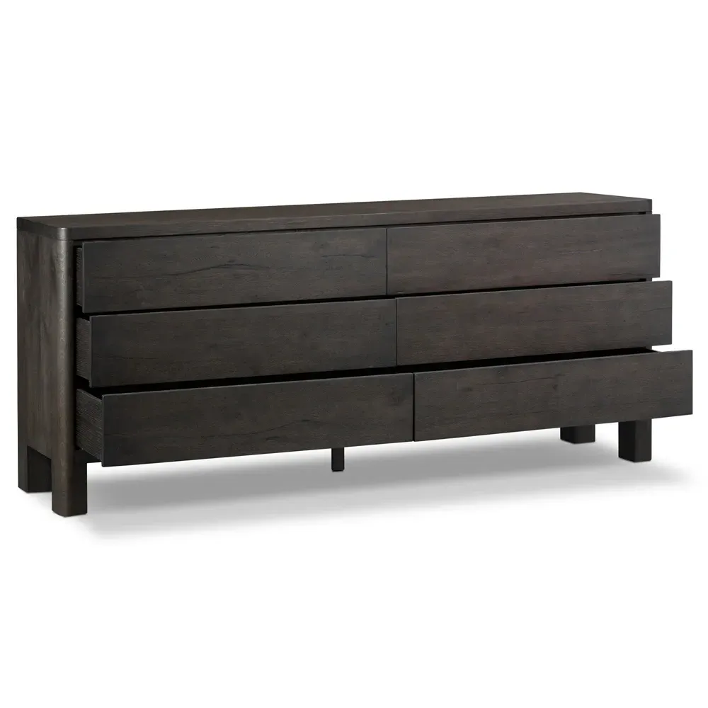 Slade Double Dresser - Black, Oak