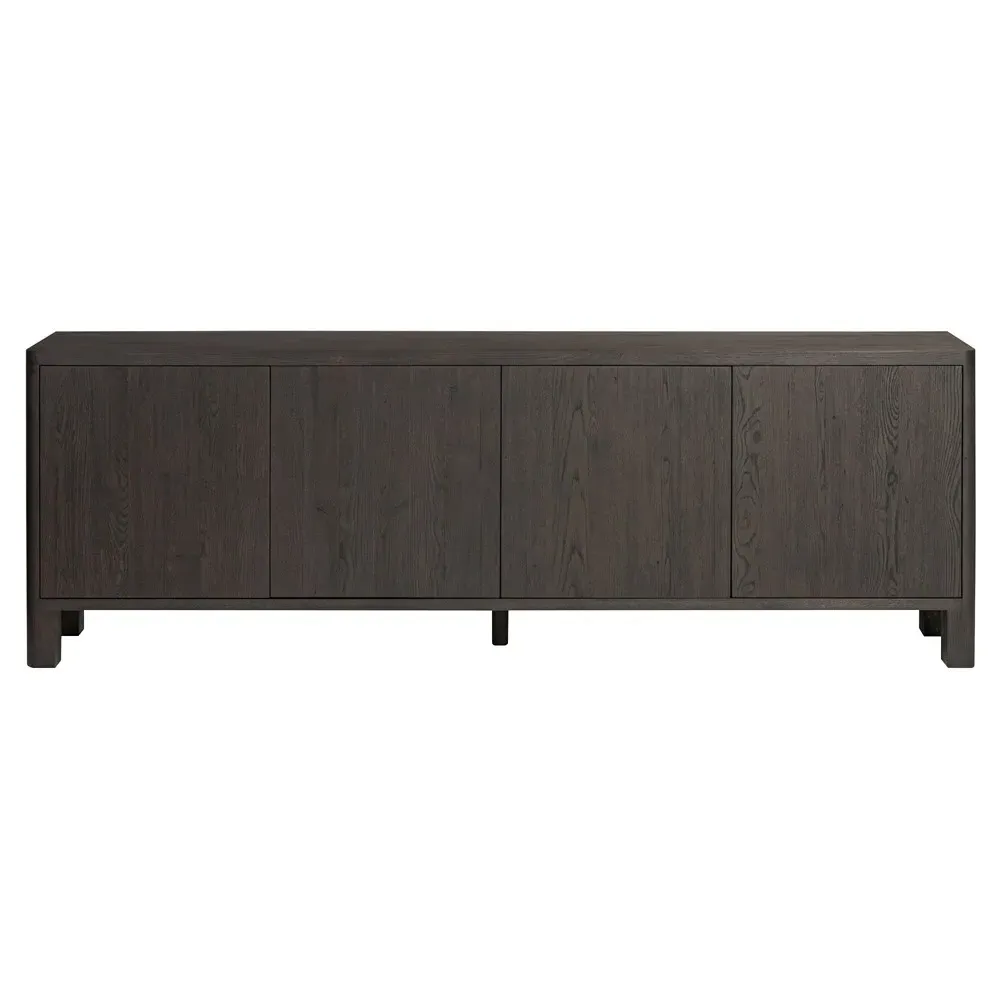 Slade Media Cabinet - Black, Oak image