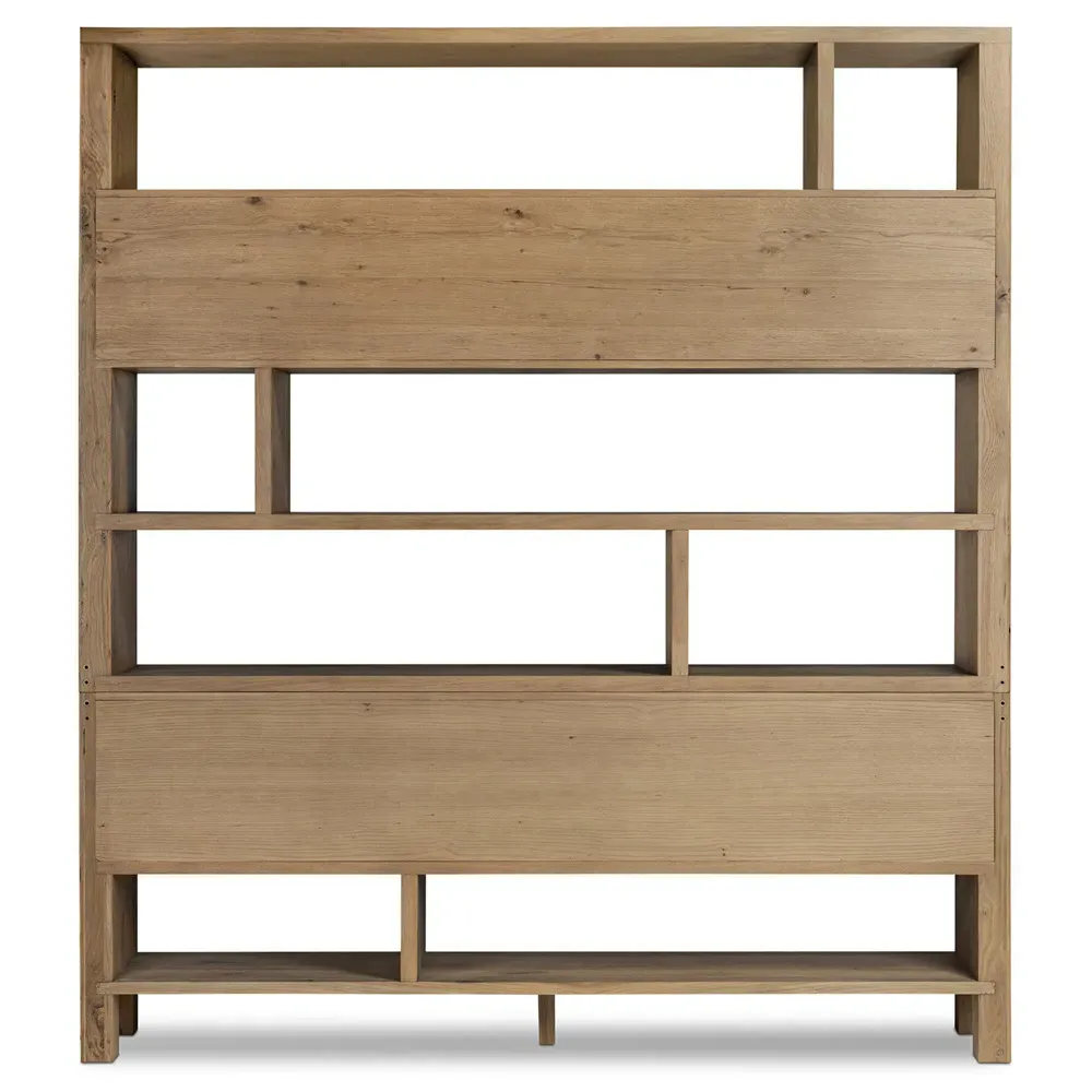 Slade Wide Bookcase - Brown, Oak