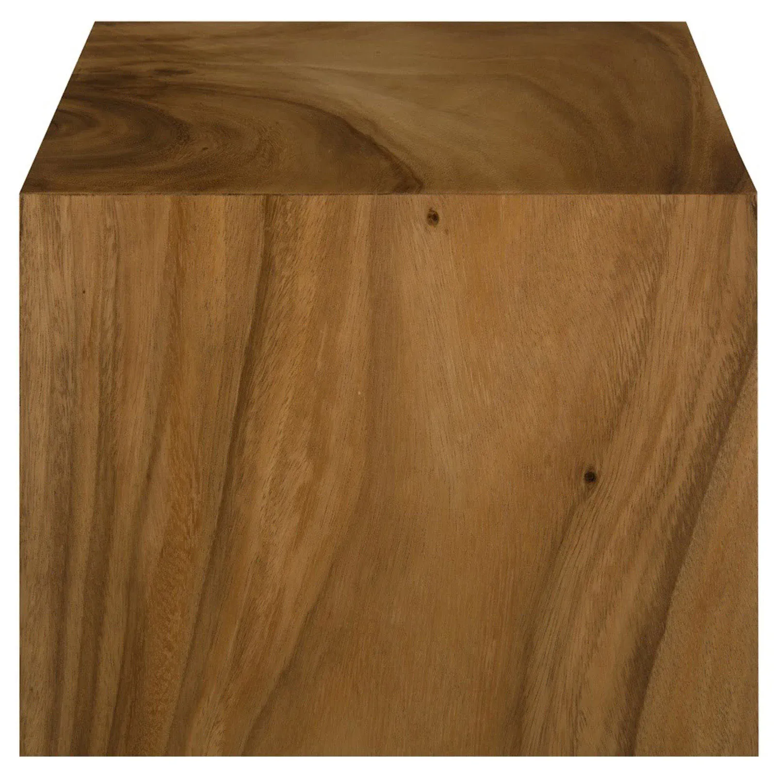 Slade Wood Plinth Pedestal - Brown, Acacia