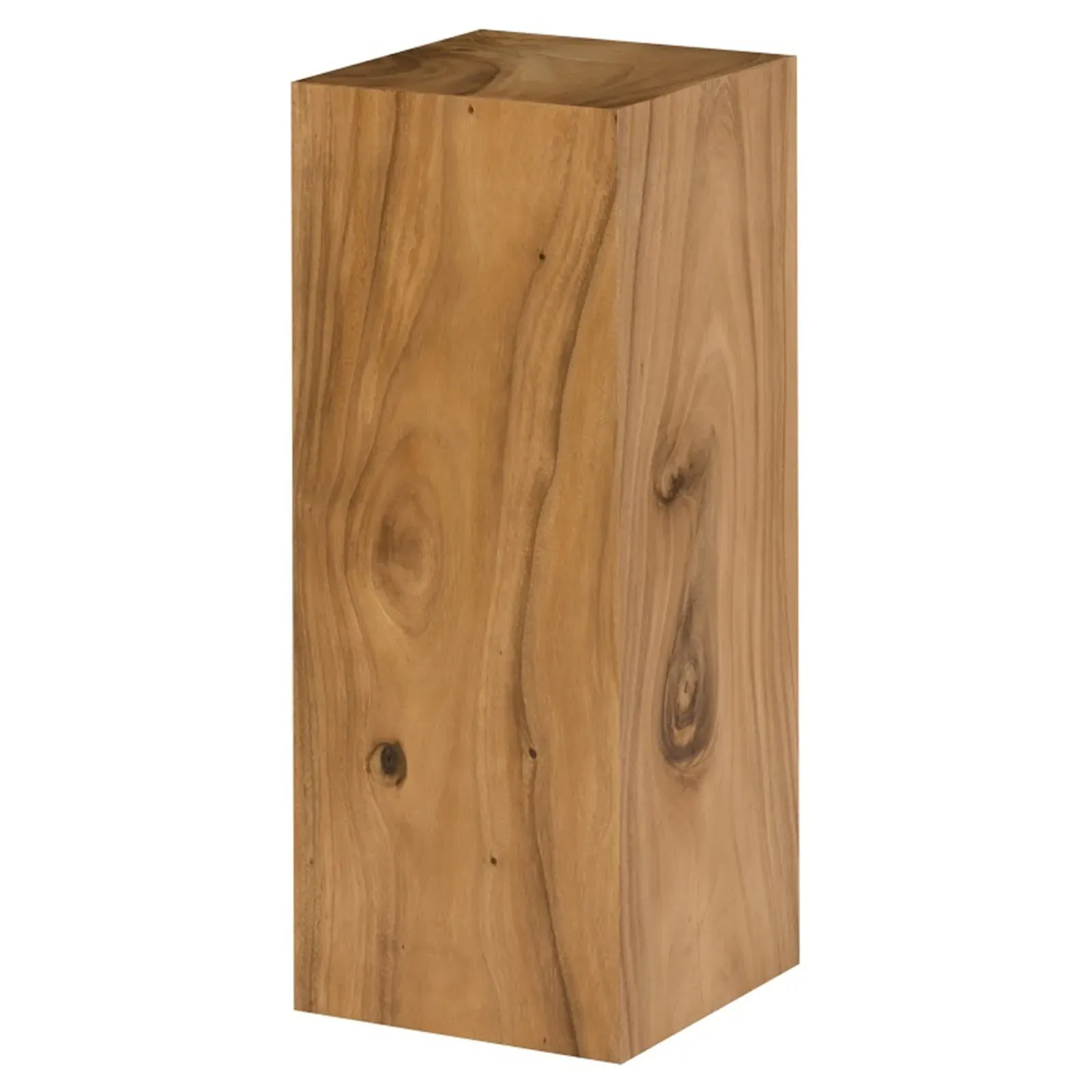 Slade Wood Plinth Pedestal - Brown, Acacia