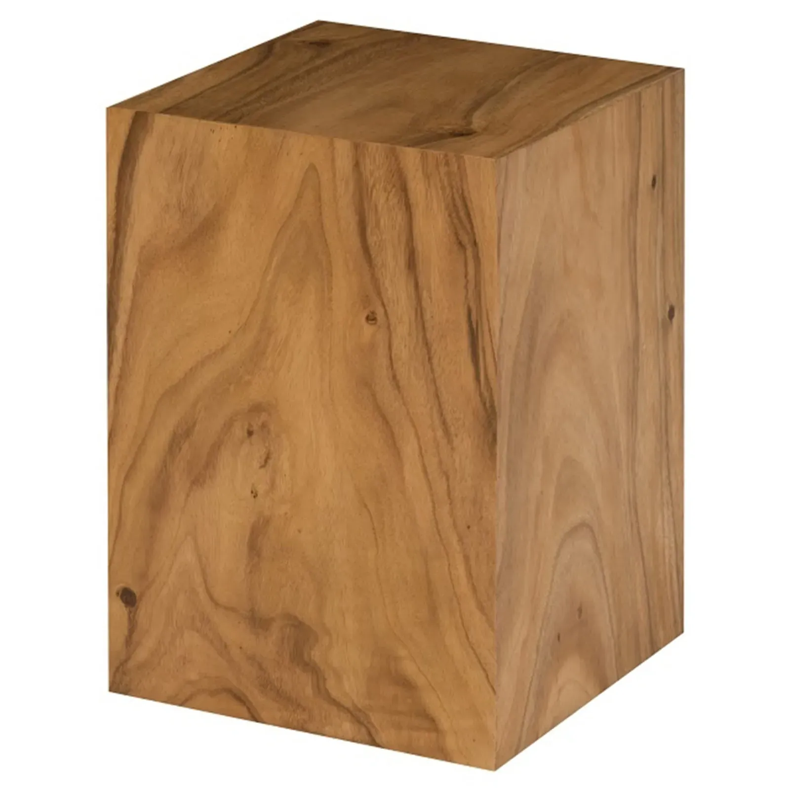 Slade Wood Plinth Pedestal - Brown, Acacia image