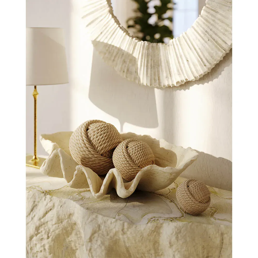 Slate Coastal Round Wall Mirror - White, Resin