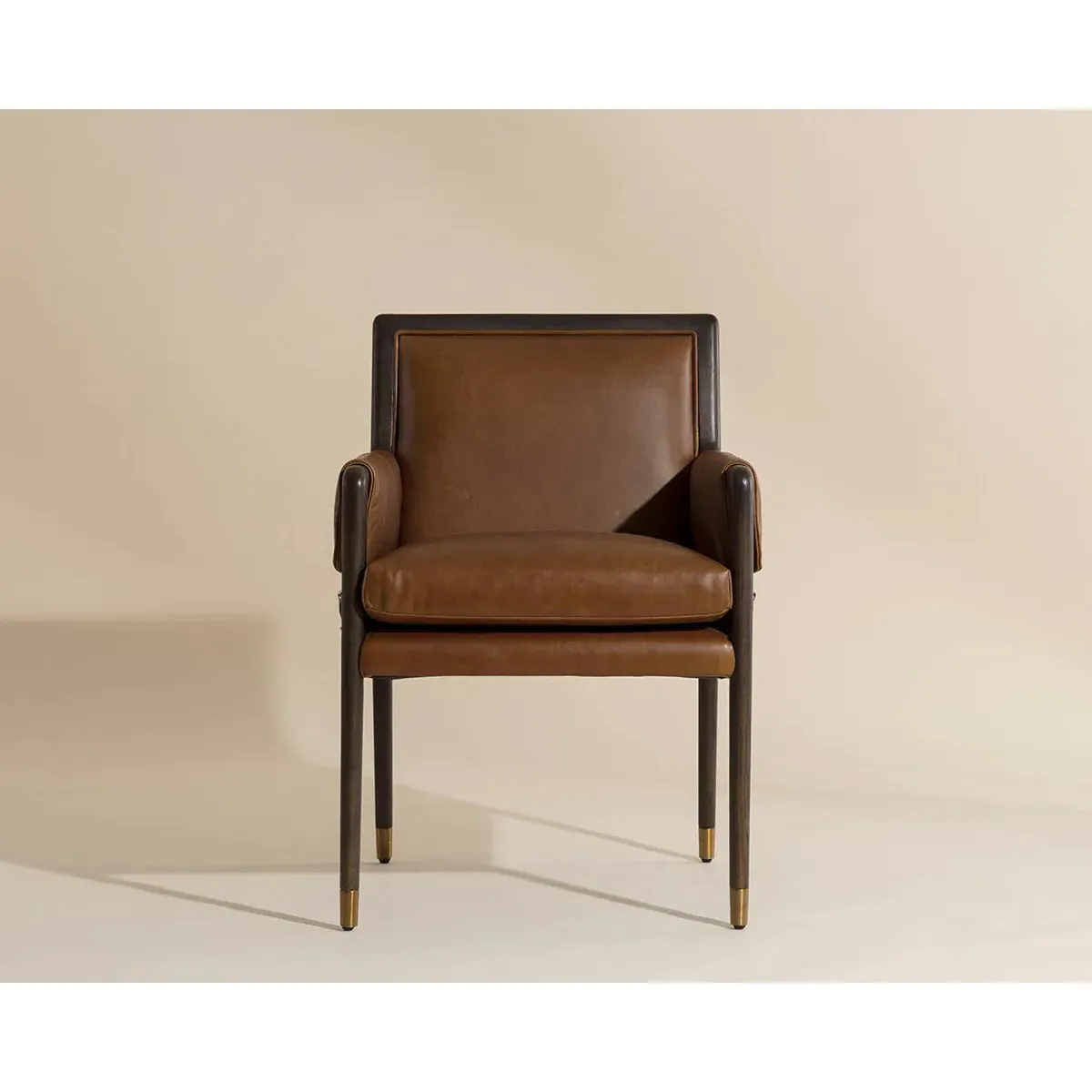 Slimece Dining Arm Chair - Brown, Oak Wood